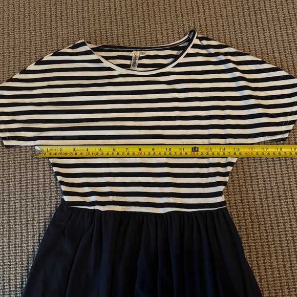 Navy Striped Maxi Dress - Picture 6 of 7